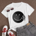 Cartoon Astronaut Graffiti Smiley Print Casual Short-Sleeved T-Shirt NSYAY67091