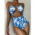 Hollow Sling Printed Swimsuit NSDYS66581