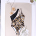 wholesale clothing vendors Nihaostyles leopard print irregular one-piece swimsuit  NSDYS66583