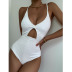 wholesale clothing vendors Nihaostyles solid color hollow backless swimwear  NSDYS66584