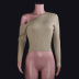 Solid Color Strapless Sexy Sweater NSHML66651