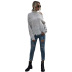 Nihaostyle Clothing Wholesale loose strapless hole long-sleeved high-neck solid color knitted sweater NSYYF66664