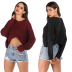 wholesale clothing vendors Nihaostyles solid color v-neck knitted bat long-sleeved bottoming sweater  NSYYF66670