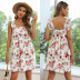 wholesale clothing vendors Nihaostyles chiffon print with lining short ruffled sling dress NSYYF66677
