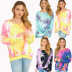 Nihaostyle Clothing Wholesale new long-sleeved tie-dye top NSHYG66731