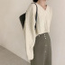 wholesale vendedores de ropa Nihaostyles sueltan suéter de manga larga con cuello en v y manga larga con cuello en v NSBY66768