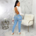 nihaostyle clothing wholesale sexy washed slim stretch denim pants NSSF66900