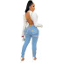 nihaostyle clothing wholesale sexy washed slim stretch denim pants NSSF66900