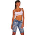 nihaostyle clothing wholesale high elasticity denim pants NSYB66909