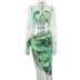wholesale women s clothing Nihaostyles Print Halter Vest Split Tether Beach Skirt Holiday Set NSJYF66928
