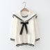 hit Color Long-Sleeved Knitted Pullover NSSX66976