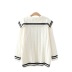 hit Color Long-Sleeved Knitted Pullover NSSX66976