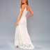 wholesale women s clothing Nihaostyles white sling lace wedding dress NSYSM67011