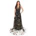 wholesale women s clothing Nihaostyles deep V sleeveless embroidered dress NSYSM67030