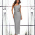 wholesale ropa de mujer Nihaostyles vestido elegante de seda brillante con un solo hombro. NSYSM67031