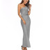 wholesale ropa de mujer Nihaostyles vestido elegante de seda brillante con un solo hombro. NSYSM67031