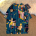 wholesale clothing vendors Nihaostyles half sleeve printed lapel temperament shirt NSYID67059