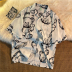 wholesale clothing vendors Nihaostyles Lapel Printed Loose All-match Sleeve Shirt NSYID67056