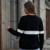 women s long-sleeved striped stitching sweater nihaostyles clothing wholesale NSAL72718