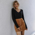 Female’S Solid Color High Waist Skirt NSAL72720