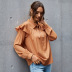 women s lace-up solid color shirt nihaostyles clothing wholesale NSAL72726