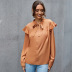 women s lace-up solid color shirt nihaostyles clothing wholesale NSAL72726
