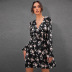 female‘s V-neck printed dress nihaostyles clothing wholesale NSAL72727
