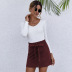 women s solid color high-waist lace-up skirt nihaostyles clothing wholesale NSAL72728