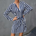 women s striped V-neck pullover long-sleeved shirt nihaostyles clothing wholesale NSAL72730
