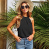 Loose Solid Color Strapless Backless T-Shirt NSAL72751