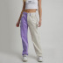 women s contrast color high-waist stitching trousers nihaostyles clothing wholesale NSSU72757