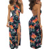 women s digital print floral sleeveless split dress nihaostyles clothing wholesale NSZH72770