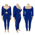 women s solid color fat lady plus size jumpsuit nihaostyles clothing wholesale NSMNS72775