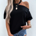 women s short sleeve round neck T-shirt nihaostyles clothing wholesale NSMUZ72776