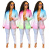 women s casual gradient contrast suit blazer nihaostyles clothing wholesale NSGLS72802