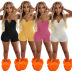 women s threaded solid color V-neck jumpsuit nihaostyles clothing wholesale NSGLS72804