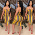 women s striped tube top dress nihaostyles clothing wholesale NSGLS72860