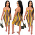 women s striped tube top dress nihaostyles clothing wholesale NSGLS72860