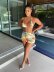 fashion printed swimsuit short skirt two-piece set Nihaostyles wholesale clothing vendor NSTYF72889