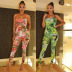 sexy print slim backless strappy jumpsuit Nihaostyles wholesale clothing vendor NSTYF72929