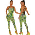 sexy print slim backless strappy jumpsuit Nihaostyles wholesale clothing vendor NSTYF72929