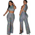 slim-fit split trousers two-piece set Nihaostyles wholesale clothing vendor NSTYF72952