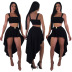 one-word neck suspender irregular skirt two-piece set Nihaostyles wholesale clothing vendor NSTYF72973