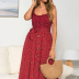 Ladies‘ Ruffled Polka Dot Print Dress NSXIA73770