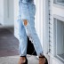 Jeans rasgados con cintura holgada NSYF73033