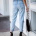 Jeans rasgados con cintura holgada NSYF73033