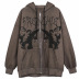 hooded loose street zipper sports jacket Nihaostyles wholesale clothing vendor NSXPF73038