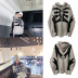 skeleton irregular printing gray cardigan hooded jacket Nihaostyles wholesale clothing vendor NSXPF73057