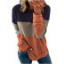 stitching contrast round neck long-sleeved loose sweatshirt Nihaostyles wholesale clothing vendor NSXPF73070