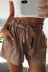 pantalones cortos casuales de cintura alta de pierna ancha elástica vendedor de ropa al por mayor de Nihaostyles NSXPF73106